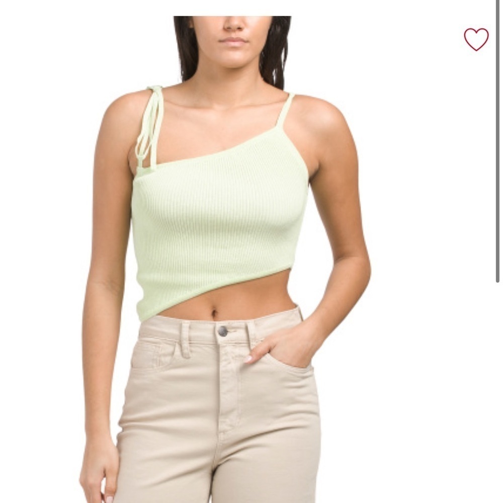 EMORY PARK NWT asymmetric tie shoulder top size M